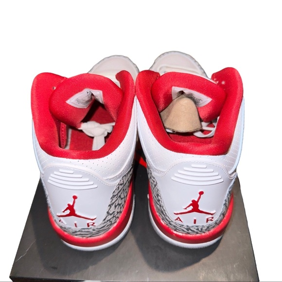 Air Jordan Retro 3 Cardinal Red Women’s 7 - Picture 6 of 8